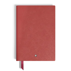 Notebook Medium, Brick Red Leather, Red, Lined Pages
