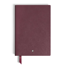 Notebook Medium, Cassis Leather, Burgundy, Lined Pages