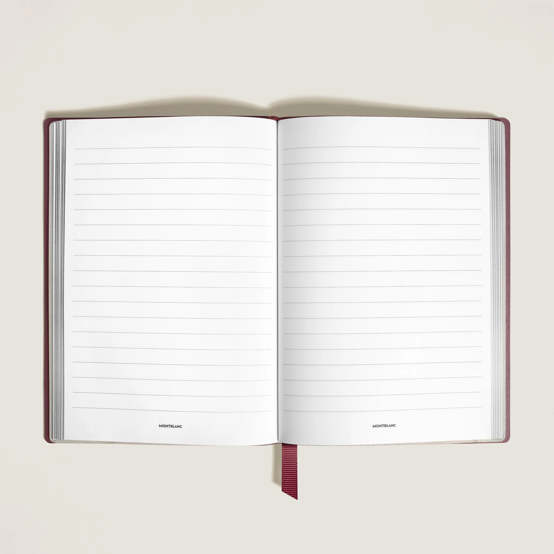 Notebook Medium, Cassis Leather, Burgundy, Lined Pages