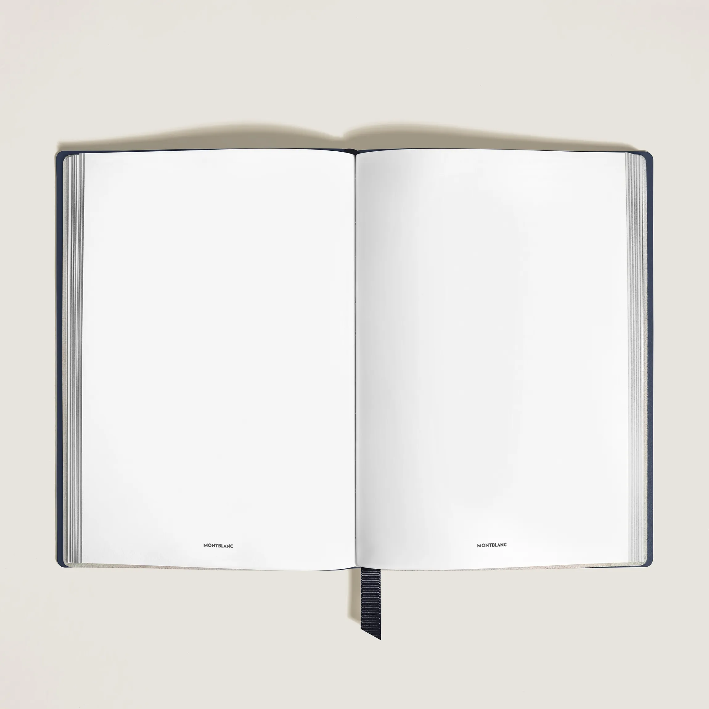 Notebook Medium, Ink Blue Leather, Blue, Blank Pages