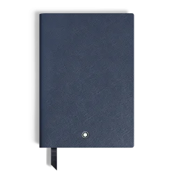 Notebook Medium, Ink Blue Leather, Blue, Blank Pages