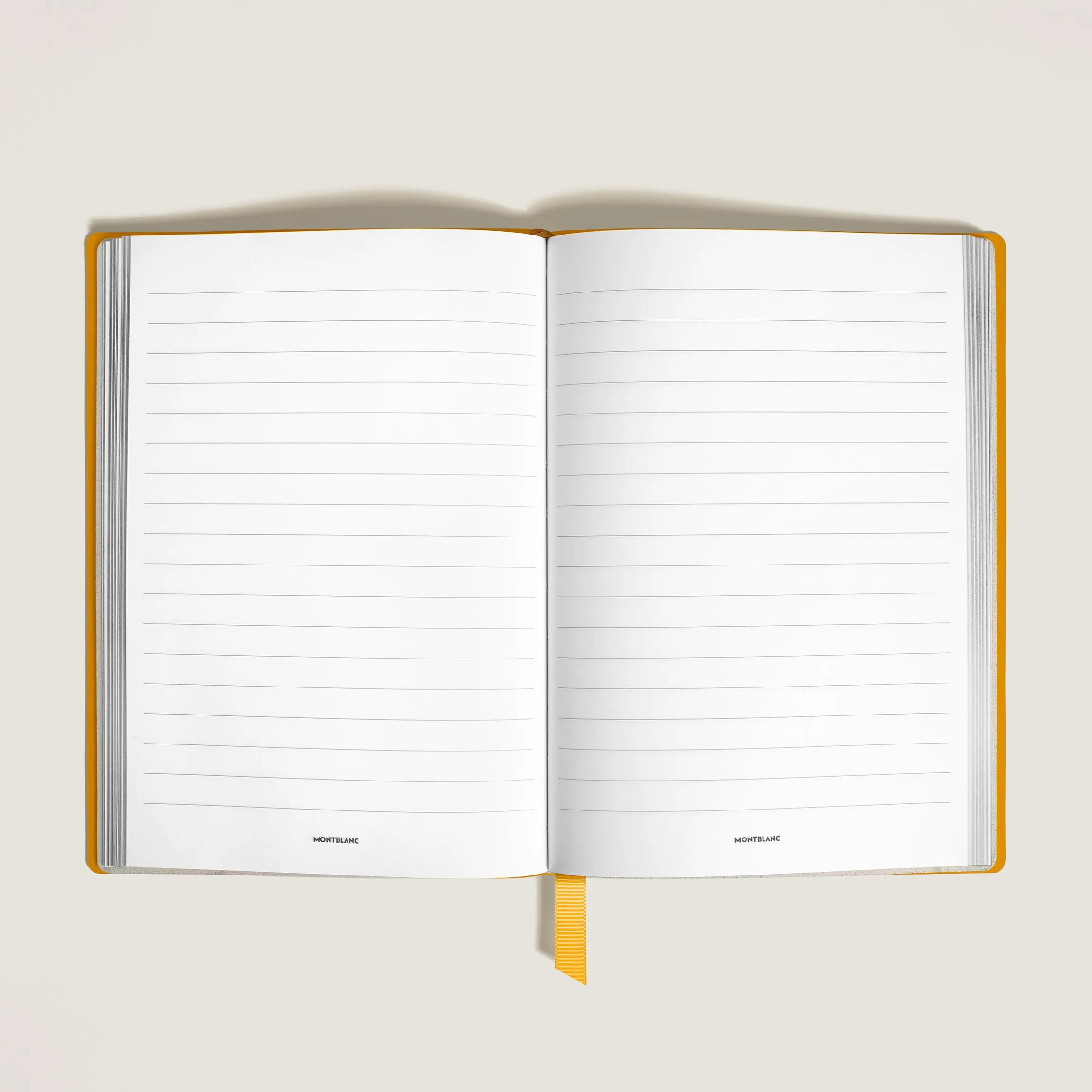 Notebook Medium, Saffiano Leather, Modena Yellow - Lined Pages