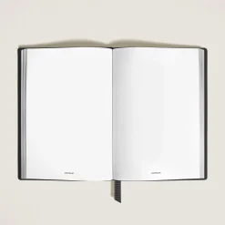 Notebook Medium, Saffiano Leather, Black - Blank Pages
