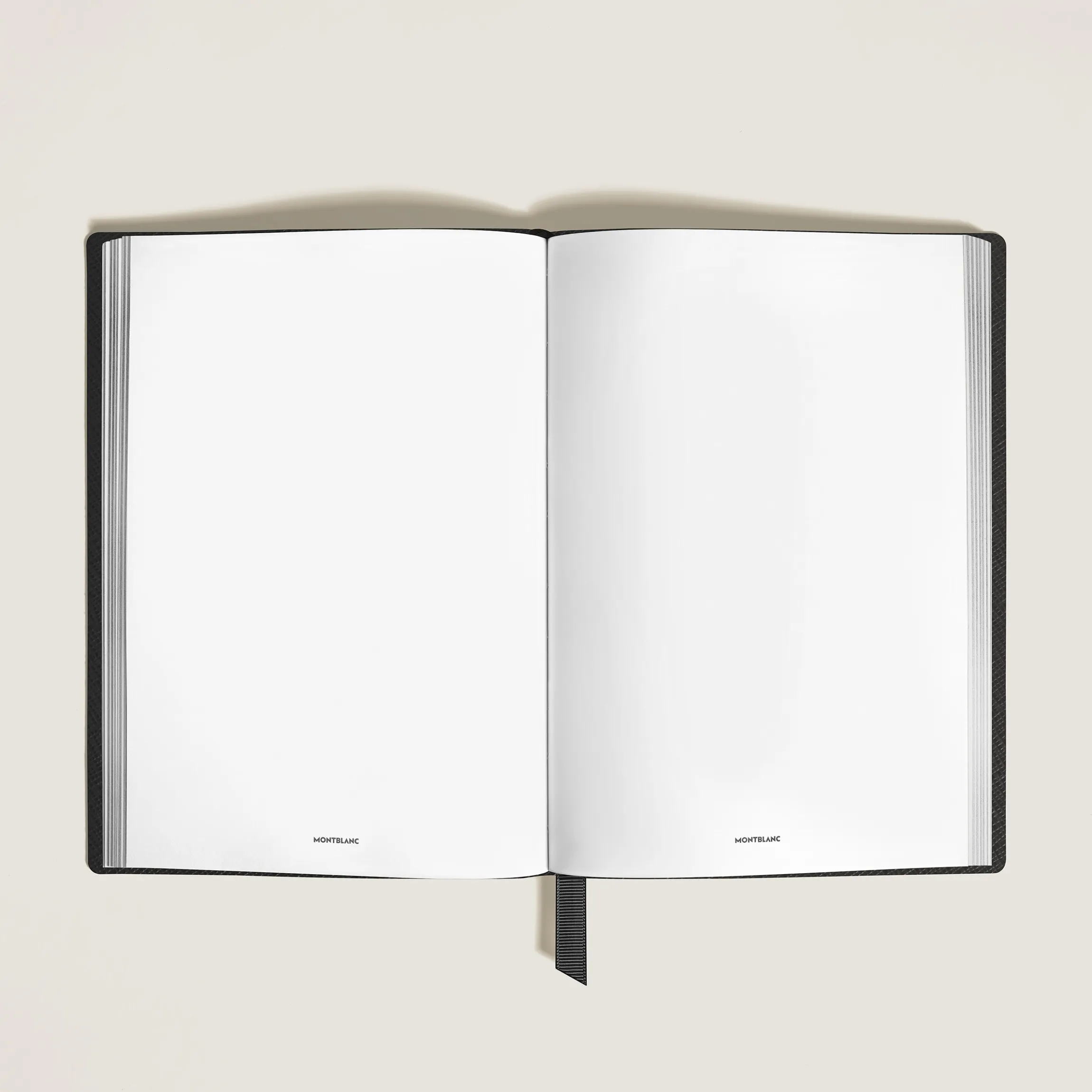 Notebook Medium, Saffiano Leather, Black - Blank Pages