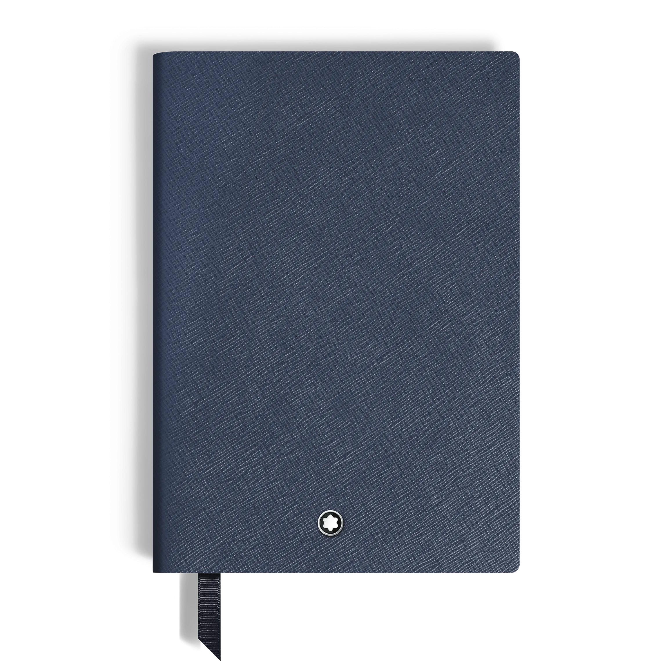 Notebook Medium, Saffiano Leather, Blue - Squared Pages