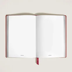 Notebook Medium, Saffiano Leather, Red - Blank Pages