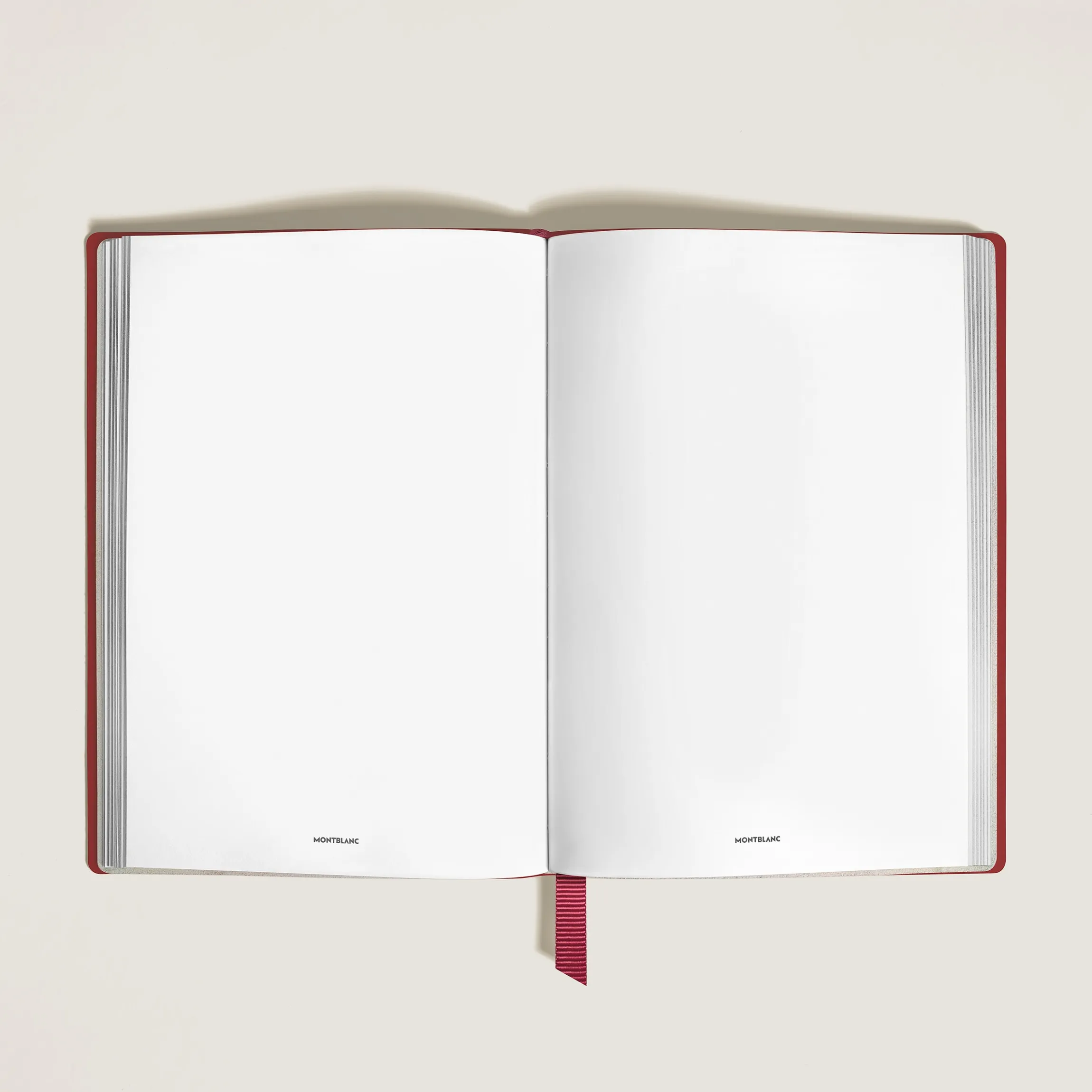 Notebook Medium, Saffiano Leather, Red - Blank Pages