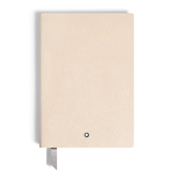 Notebook Medium, Saffiano Leather, Cloudy Beige - Lined Pages