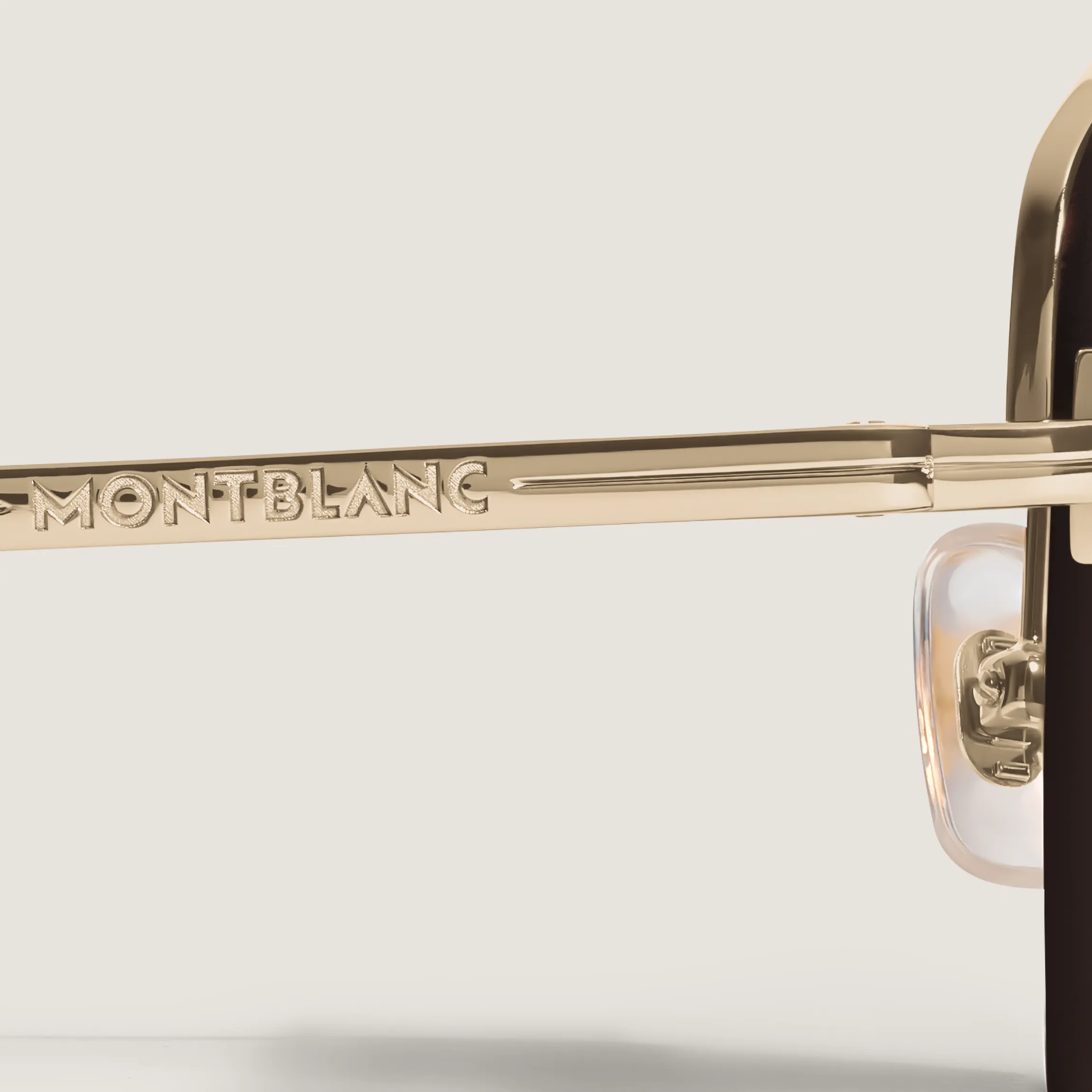 Oval Sunglasses with Gold Coloured Metal Frame