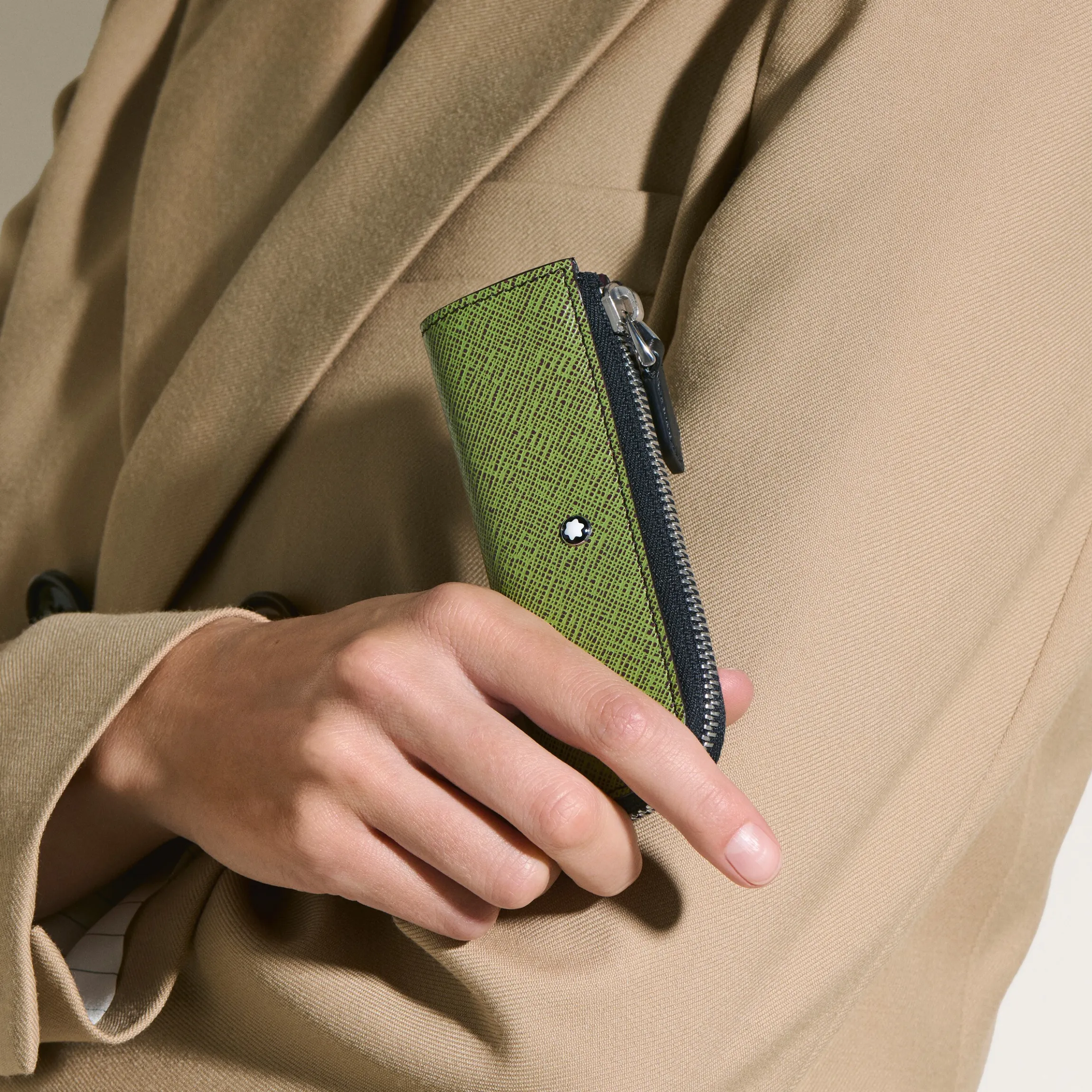 1-Pen Pouch Heritage Rouge Et Noir Baby in Sartorial Leather