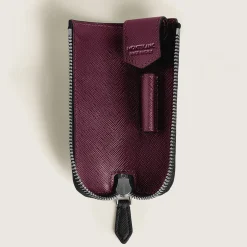 1-Pen Pouch Heritage Rouge Et Noir Baby in Sartorial Leather