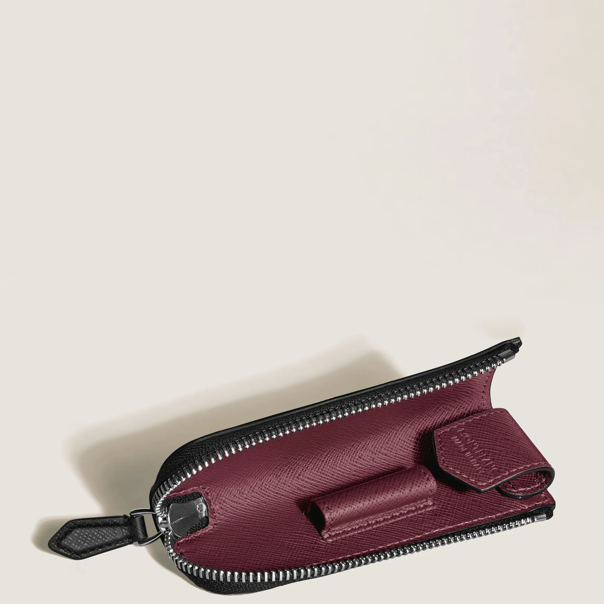 1-Pen Pouch Heritage Rouge Et Noir Baby in Sartorial Leather