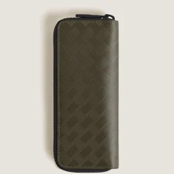 2-Pen Pouch with zip in Extreme Leather