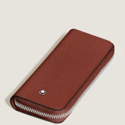 2 Pen Pouch with zip in Sartorial Leather