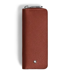2 Pen Pouch with zip in Sartorial Leather