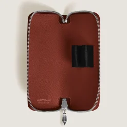 2 Pen Pouch with zip in Sartorial Leather