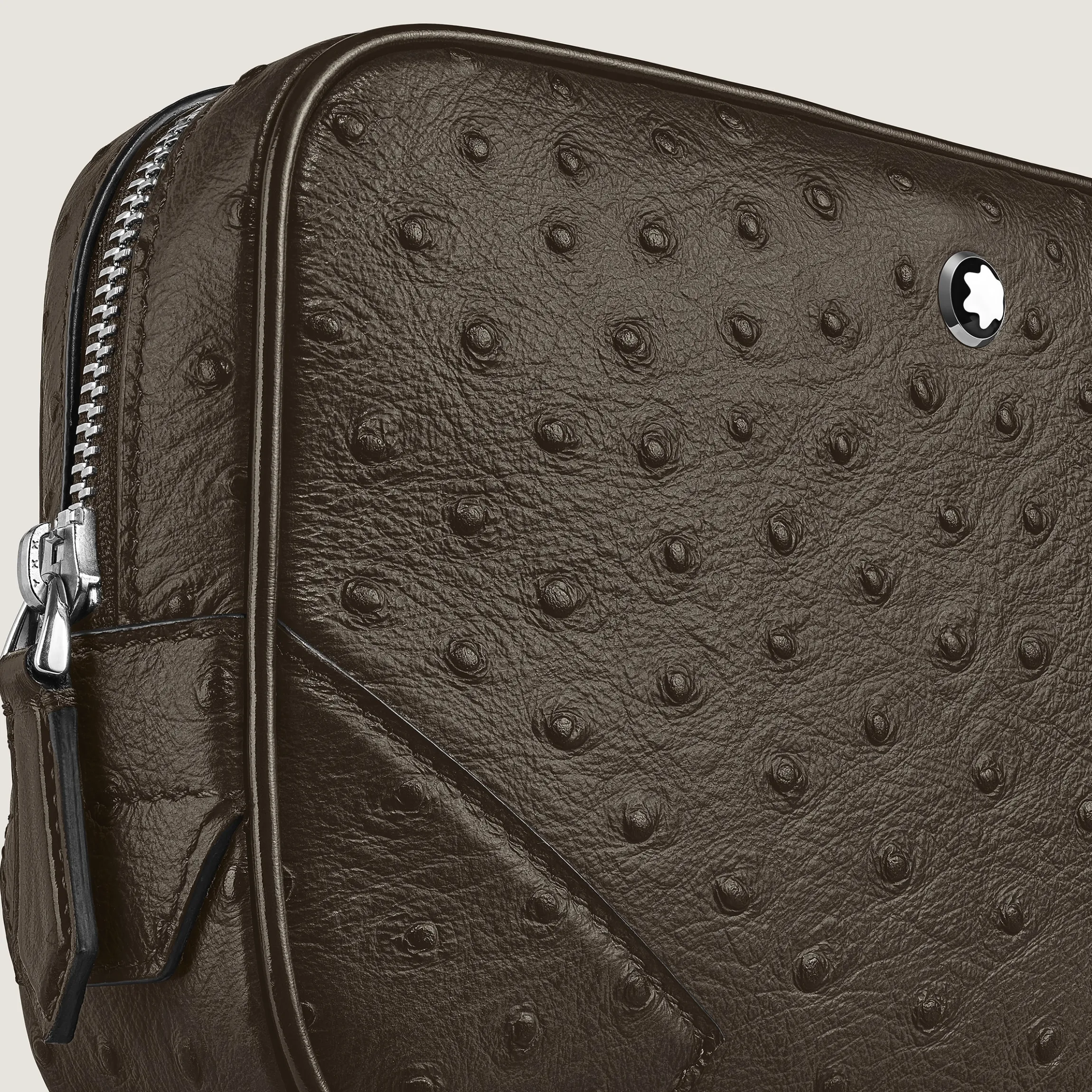 Printed ostrich mini crossbody