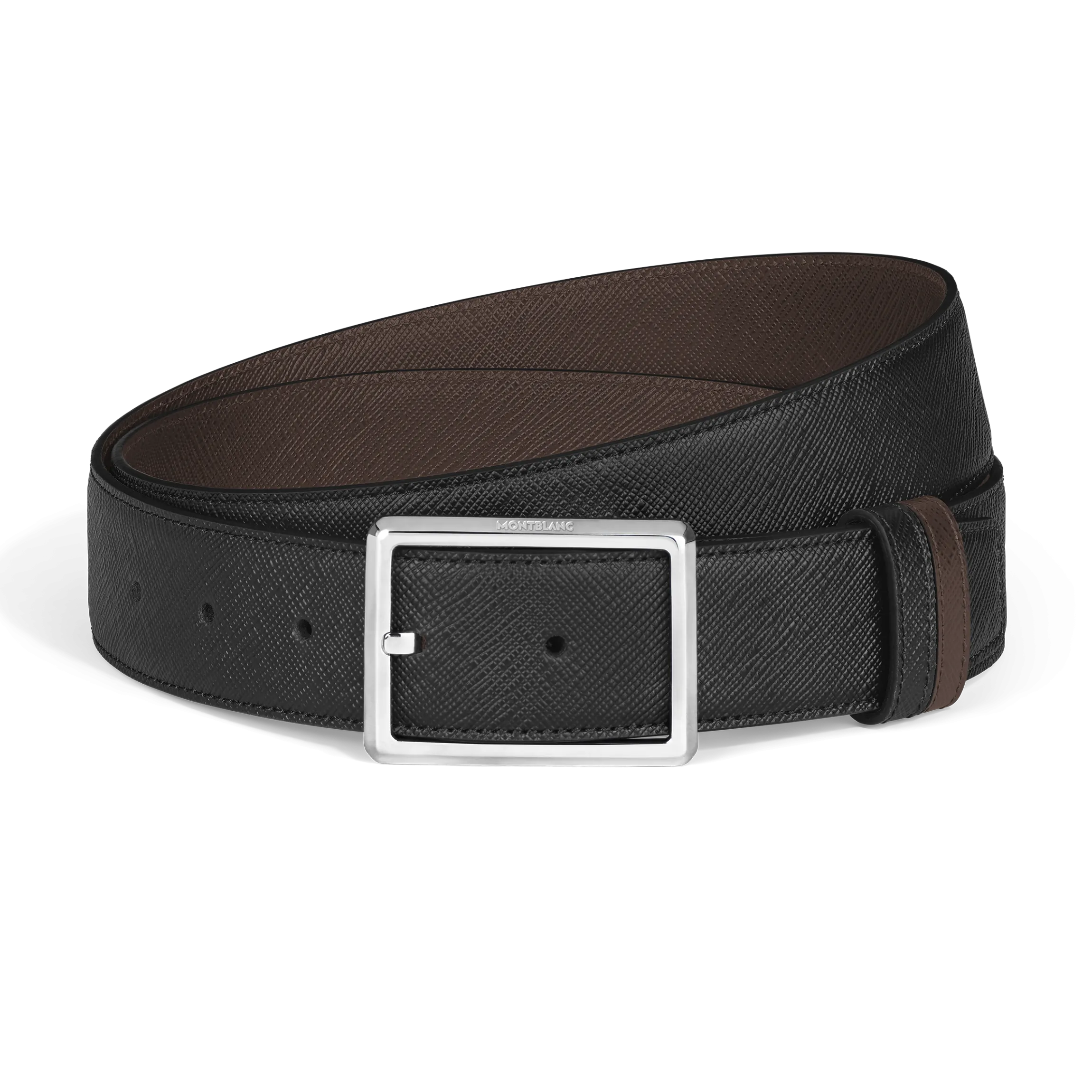 Rectangular 35 mm Reversible Belt in Sartorial Leather