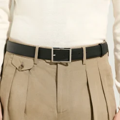Rectangular 35 mm Reversible Belt in Sartorial Leather