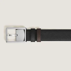 Rectangular 30 mm Reversible Belt in Sartorial Leather