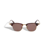 Rectangular Sunglasses Gold Coloured Metal Frame