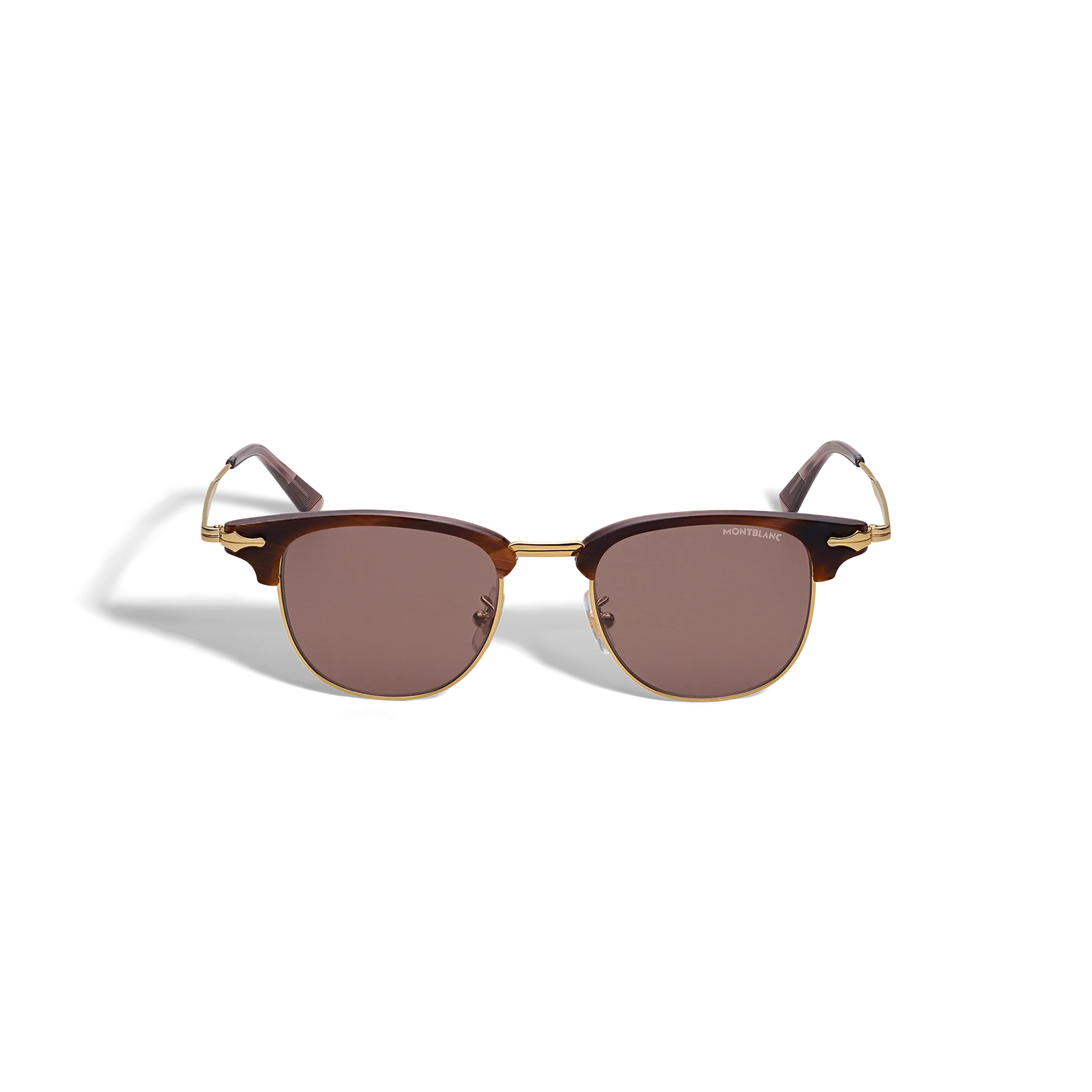 Rectangular Sunglasses Gold Coloured Metal Frame