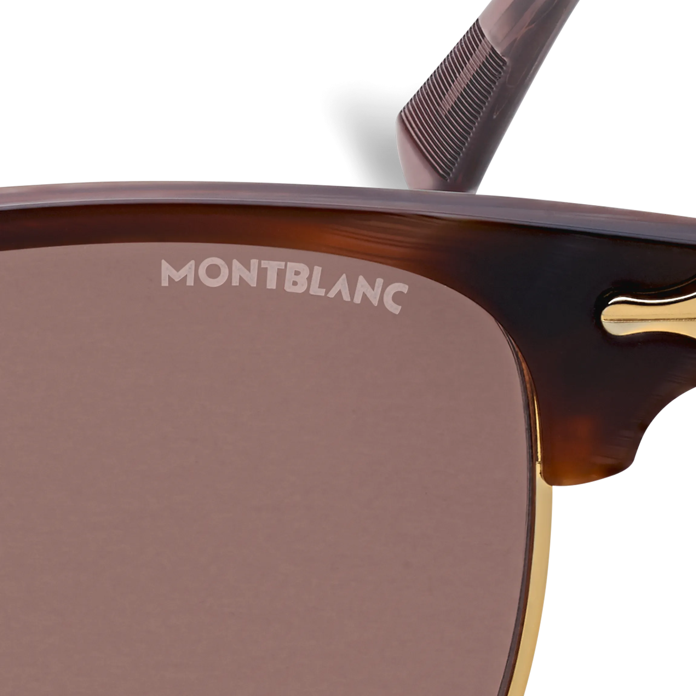 Rectangular Sunglasses Gold Coloured Metal Frame