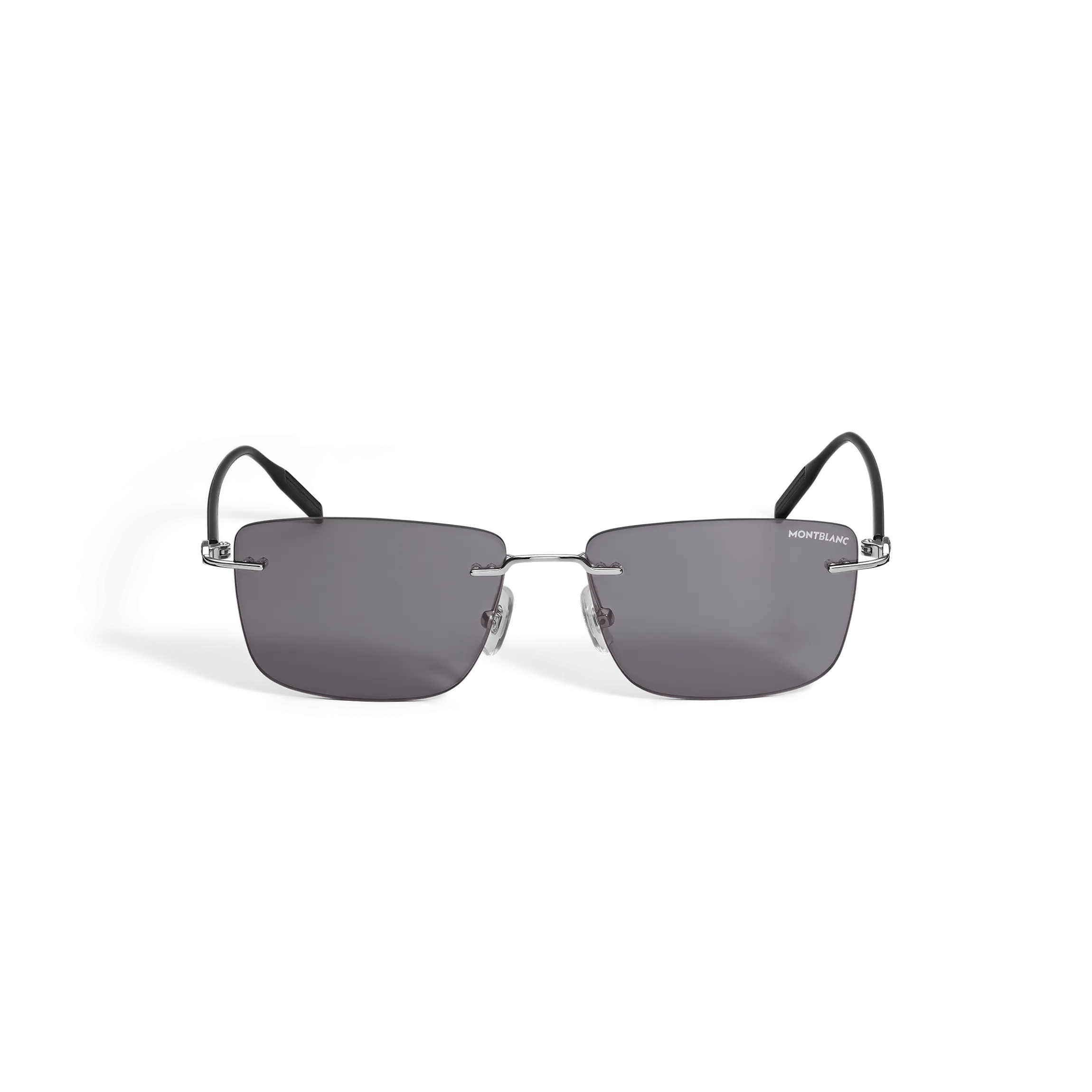 Rectangular Sunglasses with Silver Col Metal Frame
