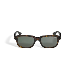 Rectangular Sunglasses with Acetate Havana Frame