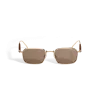 Rectangular Sunglasses with Gold Col Metal Frame