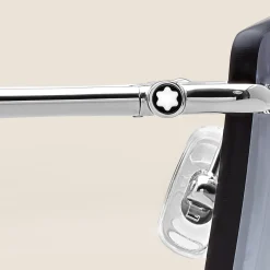Rectangular Sunglasses with Silver Col Metal Frame