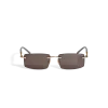 Rectangular Sunglasses with Gold Col Metal Frame