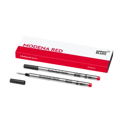 2 Rollerball Refills, Modena Red - Medium