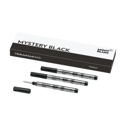 3 Rollerball Small Refills, Mystery Black - Medium