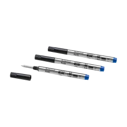 3 Rollerball Small Refills, Royal Blue - Medium