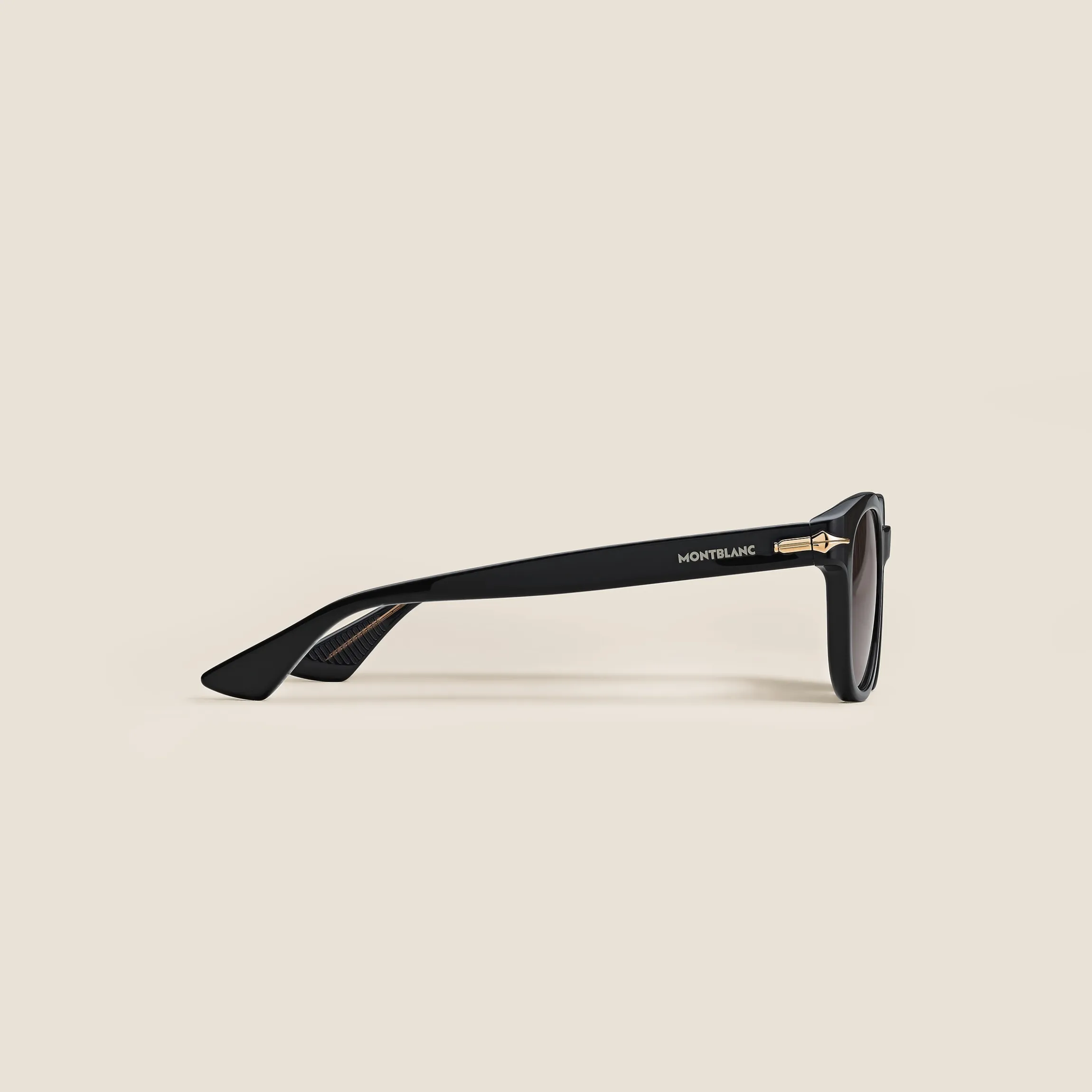 Round Sunglasses with Acetate Black Frame
