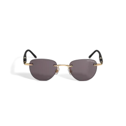 Round Sunglasses with Gold Coloured Metal Frame