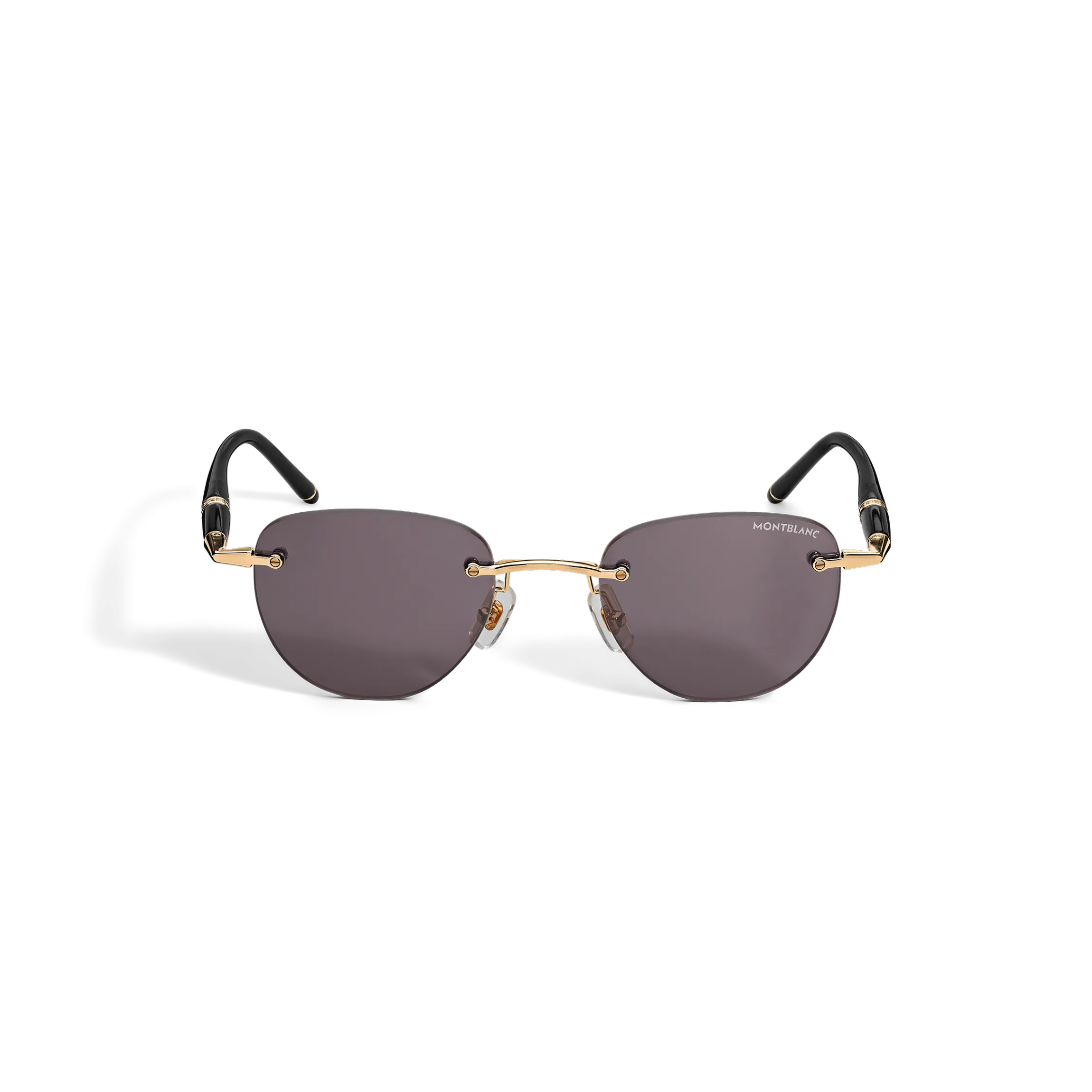 Round Sunglasses with Gold Coloured Metal Frame