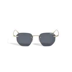Round Sunglasses with Gold Coloured Metal Frame