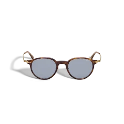 Round Sunglasses with Havana Acetate Frame