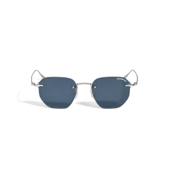 Round Sunglasses with Silver Coloured Metal Frame