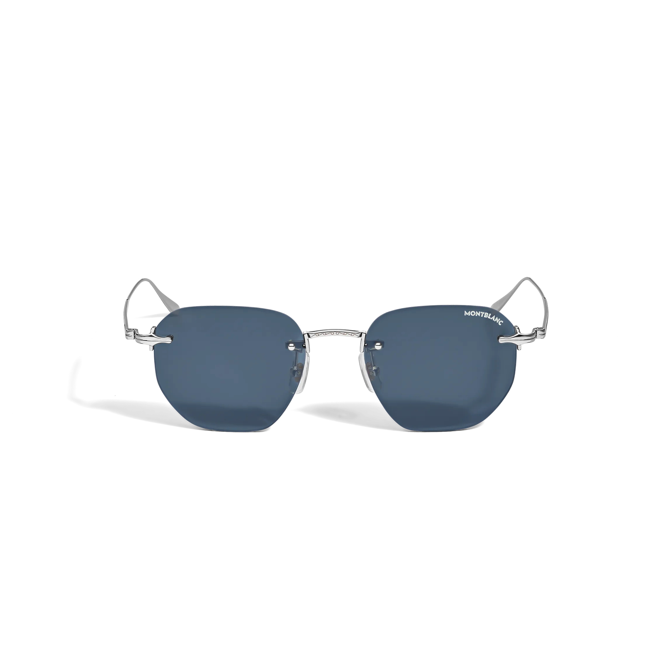 Round Sunglasses with Silver Coloured Metal Frame