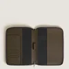 Small Notebook Holder with zip in Sartorial Leather