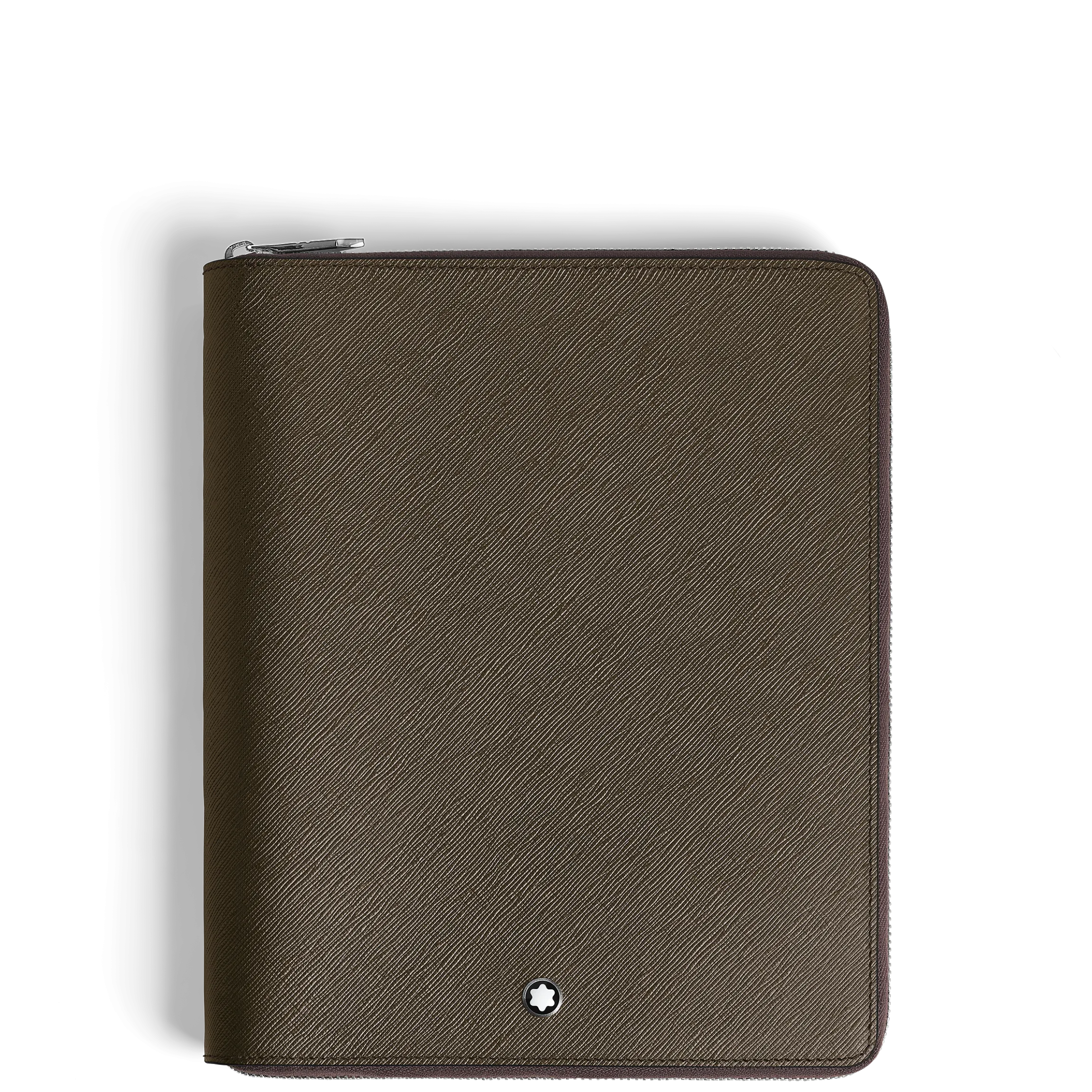Small Notebook Holder with zip in Sartorial Leather