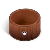 Small Round Desk Tray in Corteccia Sfumato Leather