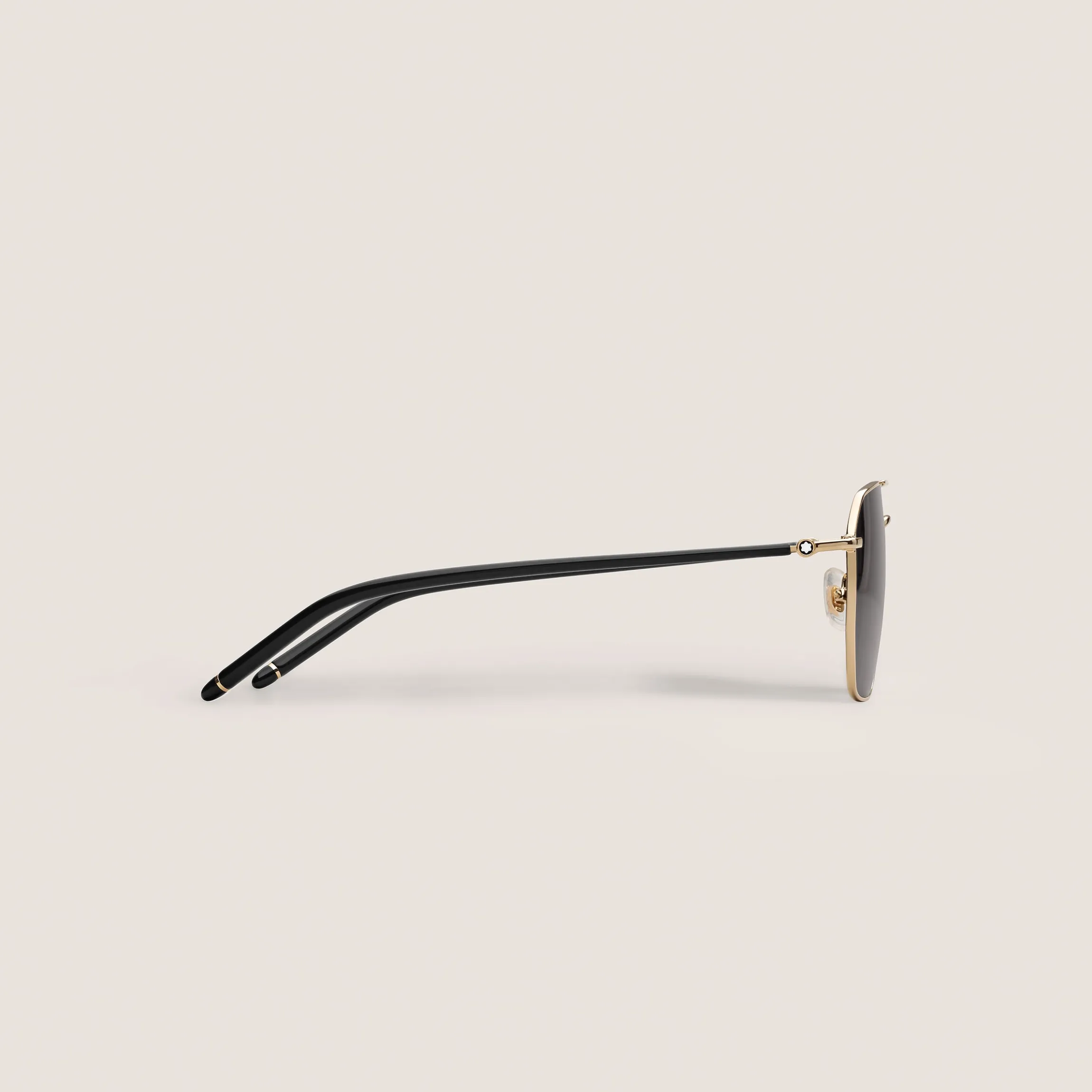 Squared Sunglasses with Gold Coloured Metal Frame