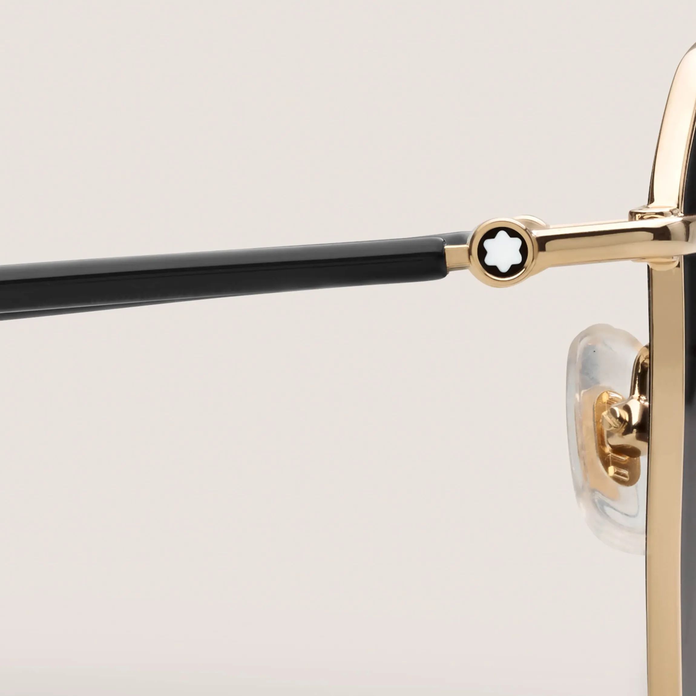 Squared Sunglasses with Gold Coloured Metal Frame