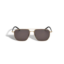 Squared Sunglasses with Gold Coloured Metal Frame