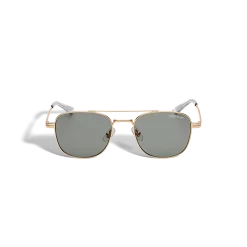 Squared Sunglasses with Gold Coloured Metal Frame