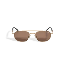 Squared Sunglasses with Gold-Colored Metal Frame